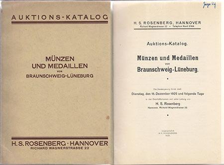 15 12 1925 Rosenberg, H S, Hannover, Boeken, Catalogussen en Folders, Nieuw, Verzenden