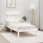 vidaXL Bedframe massief hout wit 90x190 cm, Huis en Inrichting, Slaapkamer | Bedden, Verzenden, Nieuw