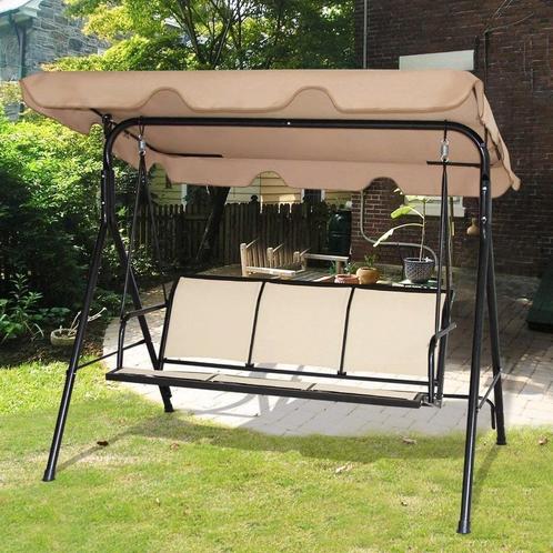 Tweedekans | Coast 3 pesoons Schommelbank - Staal - 173 x, Tuin en Terras, Tuinsets en Loungesets, Ophalen of Verzenden