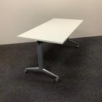 Inklapbare verrijdbare klaptafel 160x80 cm, wit blad -, Gebruikt, Bureau