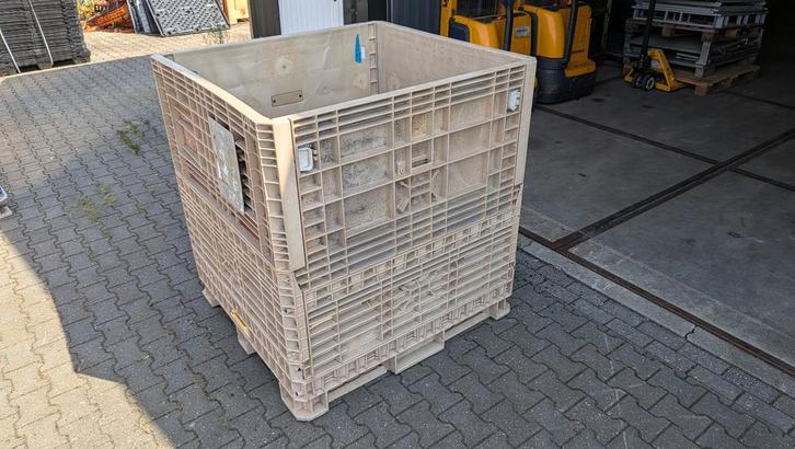 Inklapbare palletboxen met trechter onderlossing 70% korting, Doe-het-zelf en Bouw, Kratten en Dozen, 100 cm of meer, Opvouwbaar