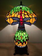 Tiffany tafellamp Studio style Green Dragonfly met 2