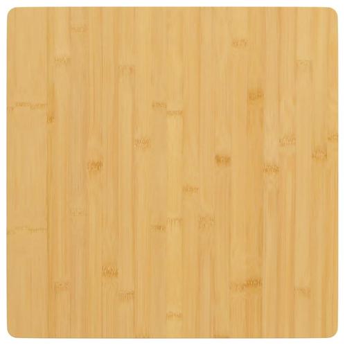 vidaXL Tafelblad 60x60x2,5 cm bamboe, Maison & Meubles, Pièces pour table, Envoi