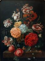 Dutch School  (XIX) - Classical still life with flowers in a