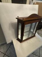 Vitrinekast - Vintage houten vitrinekast met licht - Eik -, Antiek en Kunst