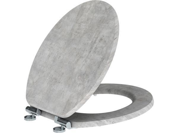 Veiling - Allibert Naturo Wc-Zitting Licht Beton, Huis en Inrichting, Badkamer | Badkamermeubels