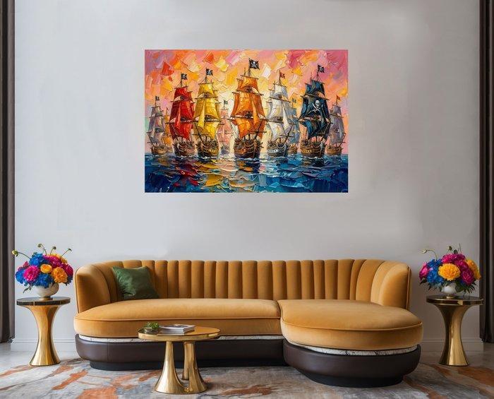 LuisonArt - LArmata dei Venti Cromatici - XXL, Antiek en Kunst, Kunst | Schilderijen | Modern