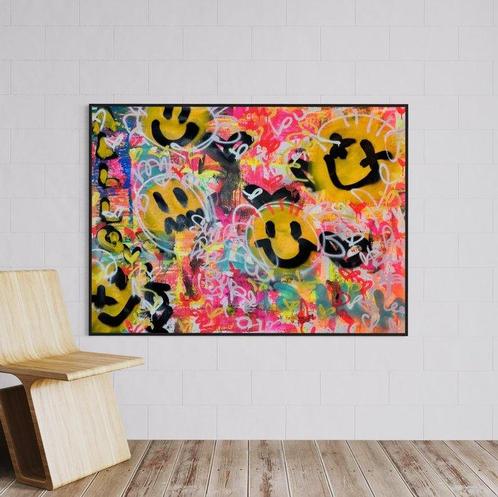 Timo Wedell (1994) - Smile Generation like Banksy - XXL, Antiek en Kunst, Kunst | Schilderijen | Modern