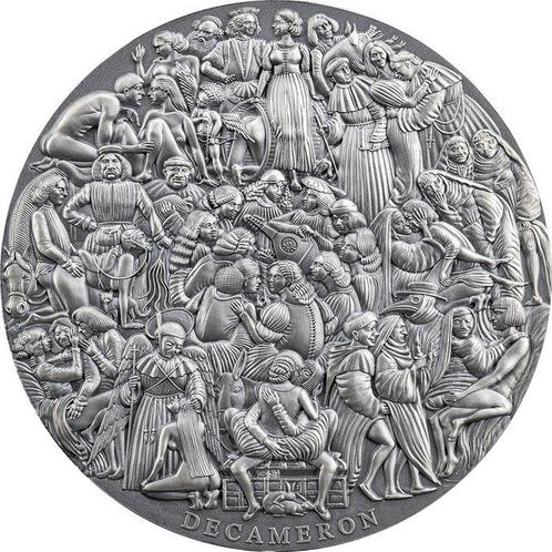 Kameroen. 5000 Francs 2023 The Decameron 5 oz Antique finish, Postzegels en Munten, Munten | Europa | Niet-Euromunten