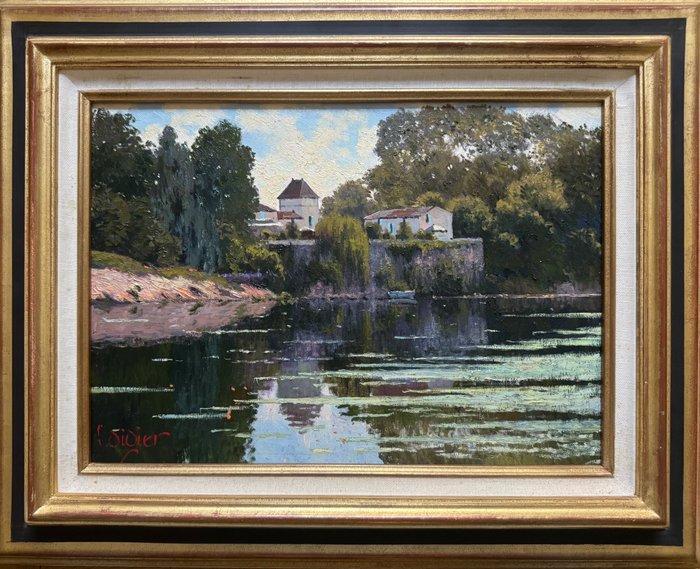 Luc Didier (1954) - Le Belvedere a Pessac sur Dordogne, Antiquités & Art, Art | Peinture | Classique