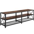 tectake TV-meubel - 161 cm, Industrieel hout donker, rustiek, Huis en Inrichting, Kasten |Televisiemeubels, Verzenden, Nieuw