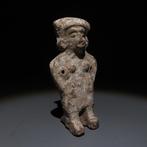 Maya Terracotta Figuur. 1200-1500 na Christus. Hoogte 9,2
