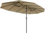 Dubbele parasol - 460x270 cm - met hendel -  met stok voor, Tuin en Terras, Verzenden, Nieuw