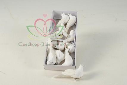 Duifjes, witte duiven 10*3 cm. en 5*4cm. doos12 stuks, Hobby & Loisirs créatifs, Bricolage