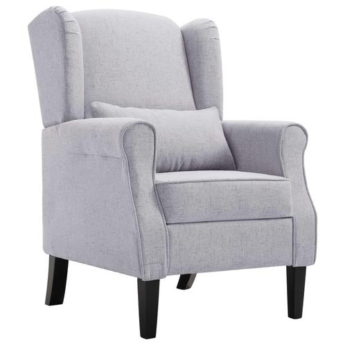 vidaXL Fauteuil stof lichtgrijs, Maison & Meubles, Fauteuils, Envoi