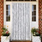 vidaXL Vliegengordijn 90x200 cm chenille grijs en wit, Doe-het-zelf en Bouw, Deuren en Vliegenramen, Verzenden, Nieuw