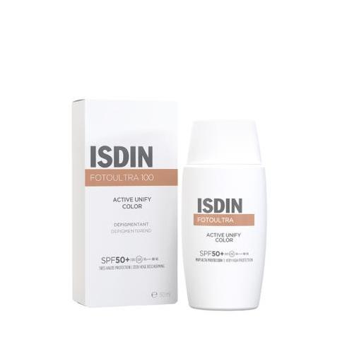 ISDIN FotoUltra Active Unify Color SPF50+ 50ml (Zonnebrand), Handtassen en Accessoires, Uiterlijk | Lichaamsverzorging, Nieuw