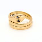 Ring - 18 karaat Geel goud Saffier, Handtassen en Accessoires, Ringen, Nieuw