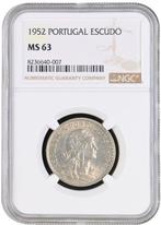 Portugal. Republic. 1 Escudo 1952 - NGC - MS 63 (Zonder, Postzegels en Munten, Munten | Europa | Niet-Euromunten