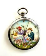 Swiss made - Antique erotic pocket watch with moving, Handtassen en Accessoires, Horloges | Heren, Nieuw