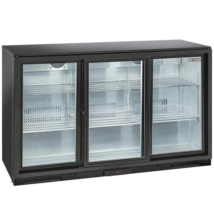 Barkoelkast | BACK BAR | 320L | Zwart | +1°C/+10°C |, Zakelijke goederen, Horeca | Keukenapparatuur, Nieuw in verpakking, Verzenden
