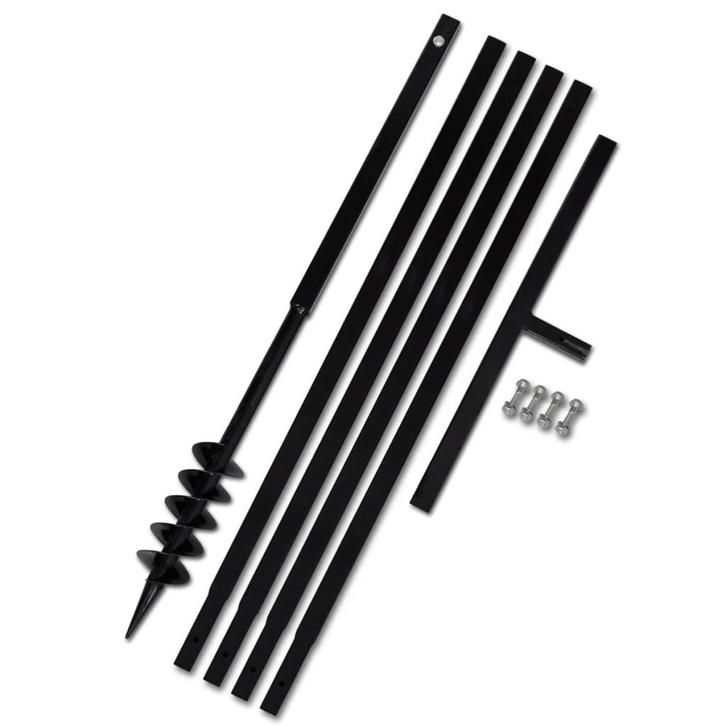 vidaXL Grondboor 80 mm met 5 m verlengstuk Staal, Bricolage & Construction, Outillage | Outillage à main, Envoi