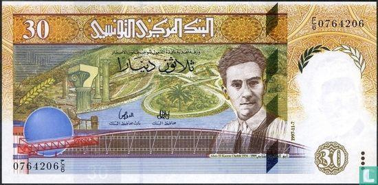 Tunesië 30 Dinar  - 1997, Postzegels en Munten, Bankbiljetten | Afrika, Los biljet, Overige landen, Verzenden