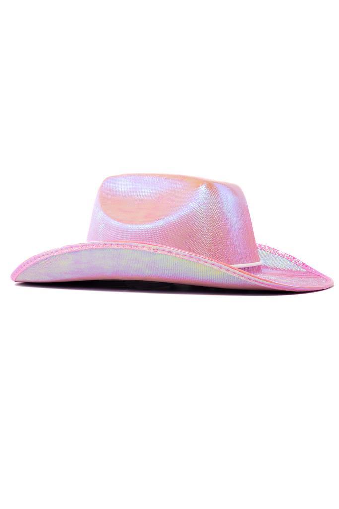 Cowboyhoed Iridescent Roze Lichtroze Regenboog Cowboy Wester, Kleding | Dames, Carnavalskleding en Feestkleding, Nieuw, Ophalen of Verzenden