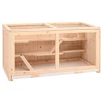 vidaXL Hamsterkooi 89,5x45x45 cm massief vurenhout, Verzenden, Nieuw