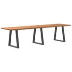 vidaXL Eettafel rechthoekig 320x80x74 cm massief eikenhout, Huis en Inrichting, Tafels | Eettafels, Verzenden, Nieuw