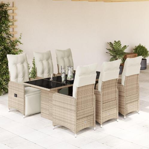 vidaXL Ensemble de bistro de jardin 7 pcs coussins, Jardin & Terrasse, Ensembles de jardin, Neuf, Envoi