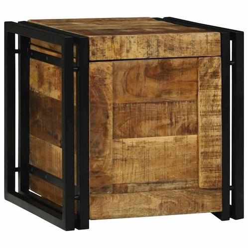 vidaXL Opslagdoos Bruin en zwart 40 x 40 x 40 cm massief, Huis en Inrichting, Kasten | Overige, Nieuw, Verzenden