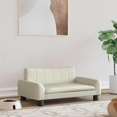 vidaXL Hondenmand 70x45x30 cm kunstleer crèmekleurig, Dieren en Toebehoren, Honden-accessoires, Nieuw, Verzenden