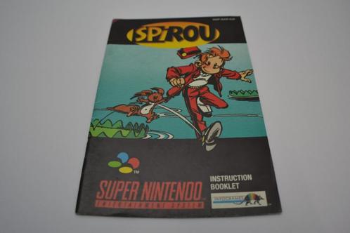 Spirou (SNES EUR MANUAL), Consoles de jeu & Jeux vidéo, Consoles de jeu | Nintendo Consoles | Accessoires