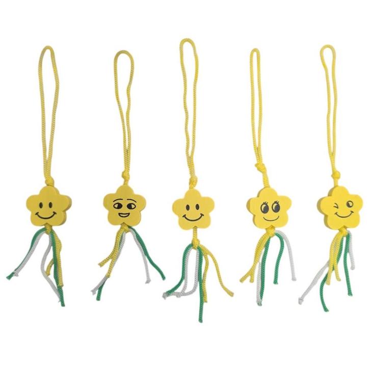 Fako Bijoux - Bloem Geel Emoji Geluksbrenger - Gelukshanger, Diversen, Cadeauverpakkingen, Verzenden