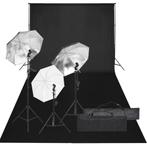 vidaXL Fotostudioset met verlichtingsset en achtergrond, Audio, Tv en Foto, Fotografie | Fotostudio en Toebehoren, Verzenden, Nieuw
