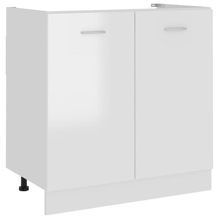 vidaXL Wastafelonderkast Lyon 80x46x81,5 cm bewerkt hout, Huis en Inrichting, Kasten | Overige, Nieuw, Verzenden