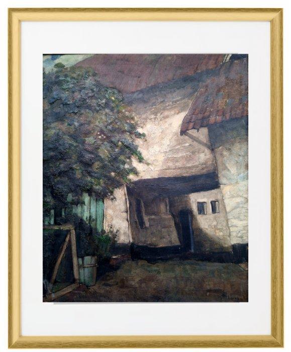 George Thielens (1888-1950) - Achtergevel oude Maastrichtse, Antiek en Kunst, Kunst | Schilderijen | Klassiek