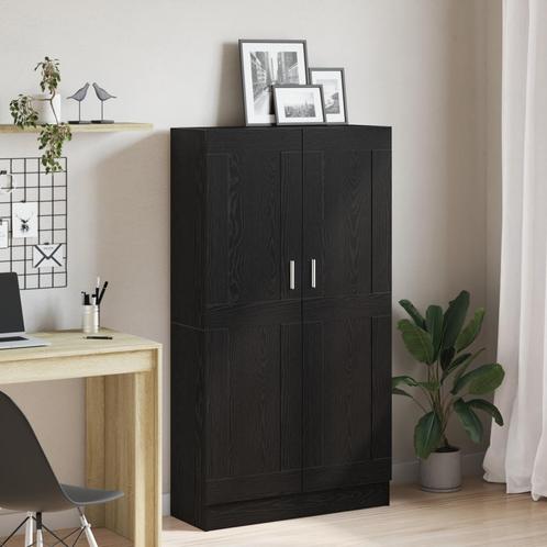 vidaXL Boekenkasten 2 stuks Zwart Eiken 165x30,5x150 cm, Huis en Inrichting, Kasten | Boekenkasten, Nieuw, Verzenden