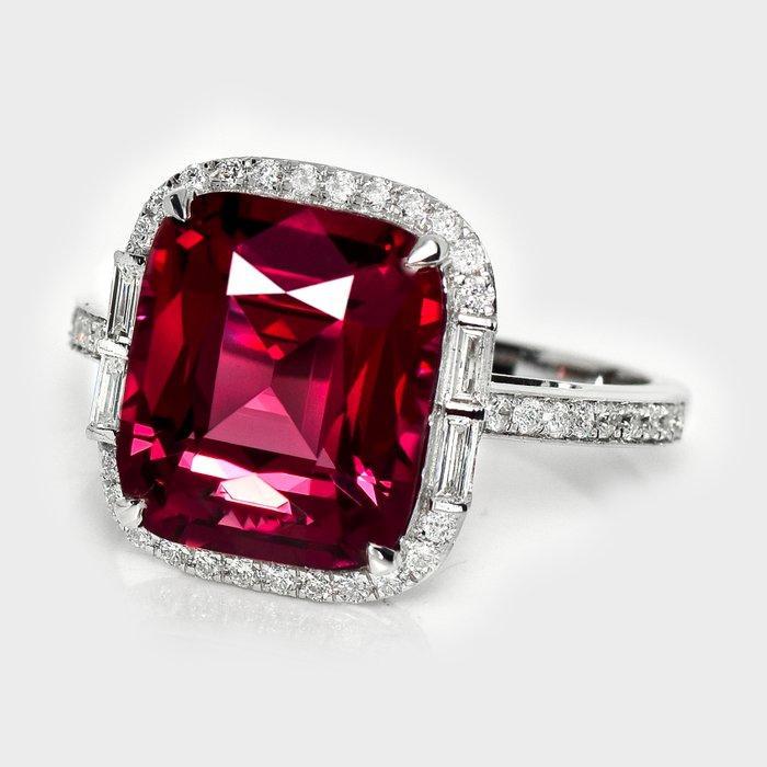 Zonder Minimumprijs - Verlovingsring - 14 karaat Witgoud,, Handtassen en Accessoires, Antieke sieraden