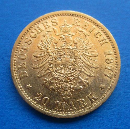 Duitse Keizerrijk, Vrije Stad Hamburg. 20 Mark 1877- J, Postzegels en Munten, Munten | Europa | Niet-Euromunten