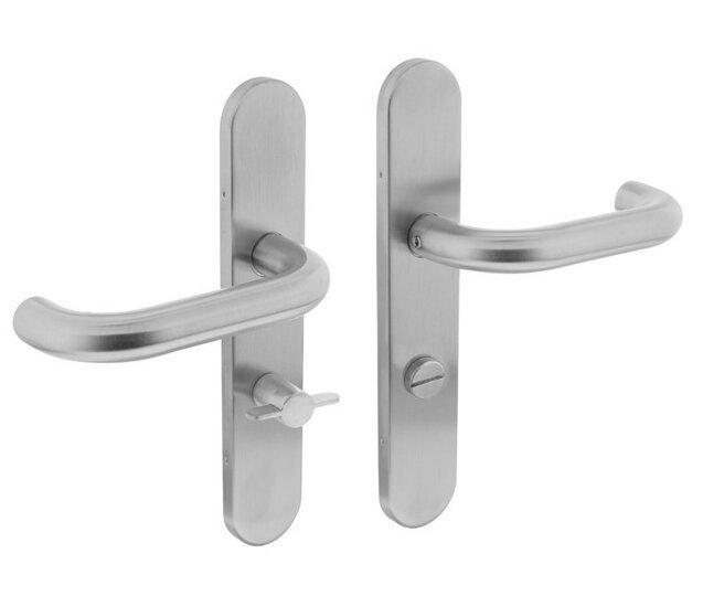 Deurkruk Rond op verdekt schild ovaal WC63/8 mm RVS, Doe-het-zelf en Bouw, Hang- en Sluitwerk, Ophalen of Verzenden