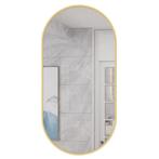 Spiegel ovaal goud 100x50 | OP = OP 40% korting, Huis en Inrichting, Woonaccessoires | Spiegels, Verzenden, Nieuw, 100 tot 125 cm