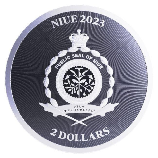 Niue. 2 Dollars 2023 1oz $2 NZD Niue Lucky Clover Silver, Postzegels en Munten, Edelmetalen en Baren