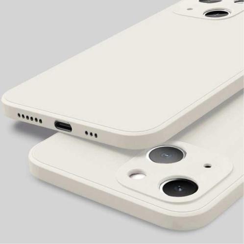 iPhone 14 Square Silicone Hoesje - Zachte Matte Case Liquid, Télécoms, Téléphonie mobile | Housses, Coques & Façades | Apple iPhone