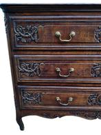 Commode - Chêne, Fer forgé - Liegeoise Sculptée, Antiek en Kunst