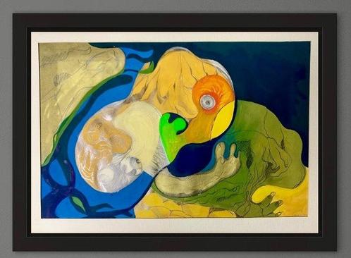 Hans Beers (1946) - Sublime œuvre surréaliste de 1967, Antiek en Kunst, Kunst | Schilderijen | Modern