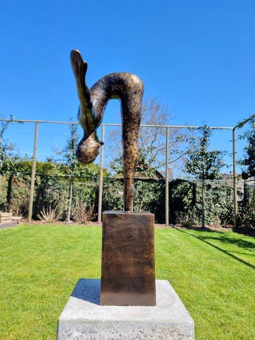 Beeldje, De duiker - 55 cm - Brons, Antiek en Kunst, Curiosa en Brocante