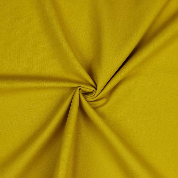 10 meter flanel stof - Okergeel - 100% katoen, Hobby en Vrije tijd, Stoffen en Lappen, 120 cm of meer, 200 cm of meer, Geel, Nieuw