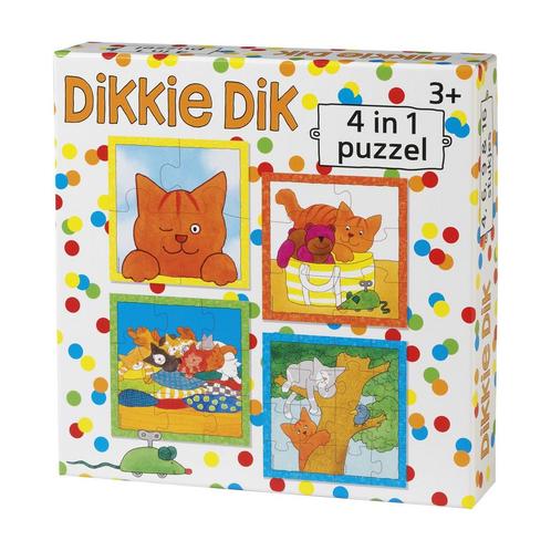 Dikkie Dik 4- In 1 Puzzel, Hobby en Vrije tijd, Feestartikelen, Nieuw, Verzenden